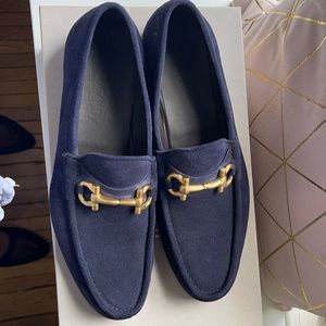 Salvatore-Ferragamo Men gold buckle shoes